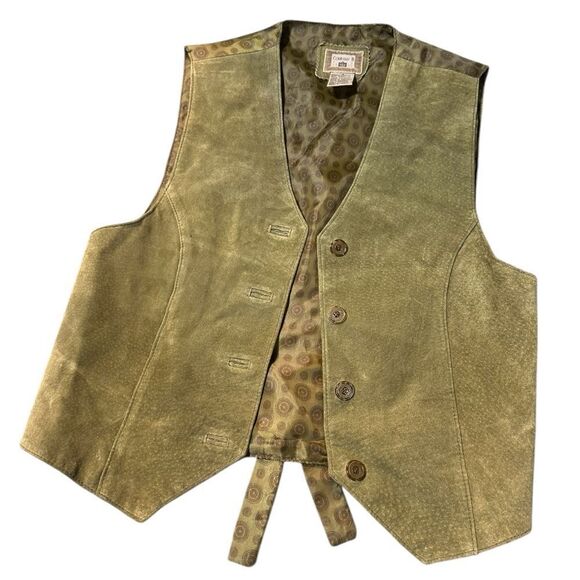 Vintage 90s Company B Genuine Leather Vest Size 8 - Picture 3 of 11